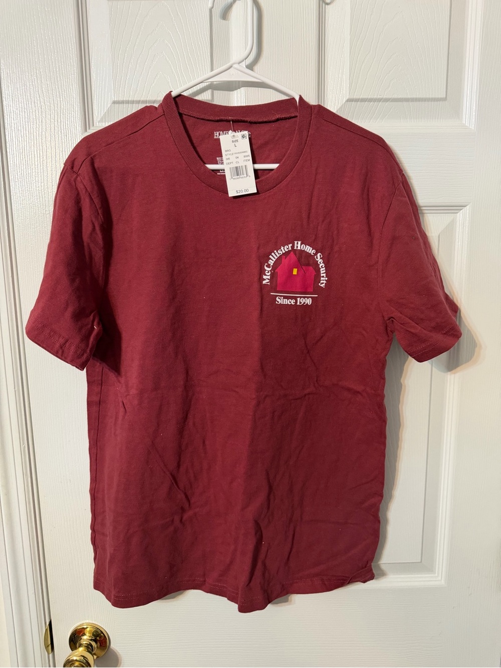 McCallister Home Security Maroon Logo T-Shirt